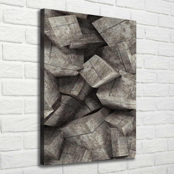 Large canvas wall art Concrete cubes