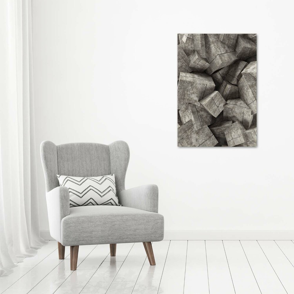 Large canvas wall art Concrete cubes