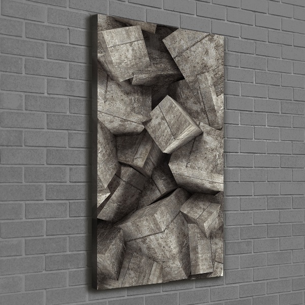 Large canvas wall art Concrete cubes