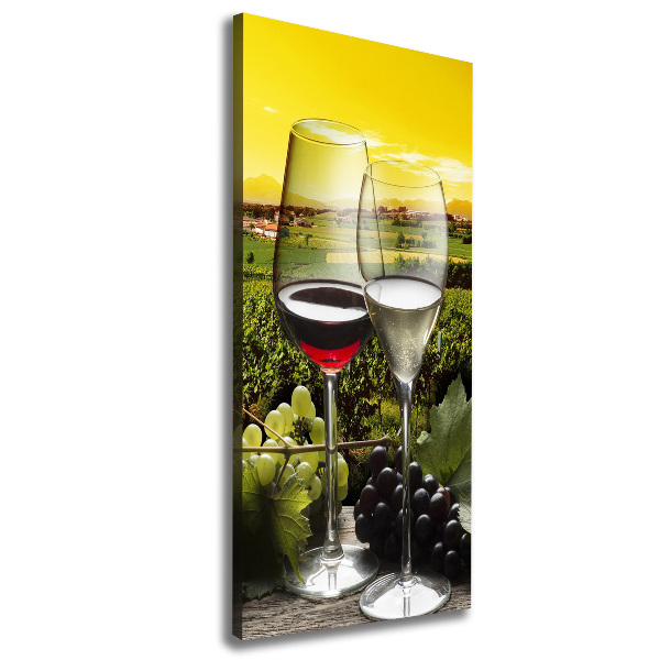 Canvas print Wine and grapes