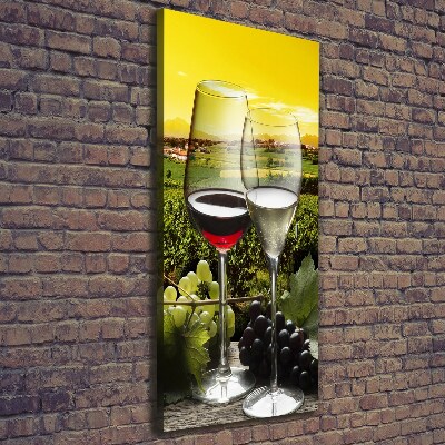 Canvas print Wine and grapes