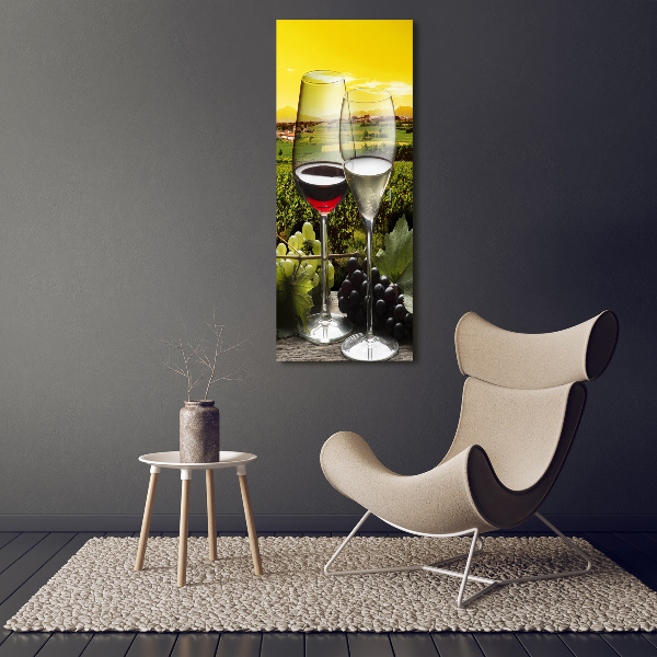 Canvas print Wine and grapes