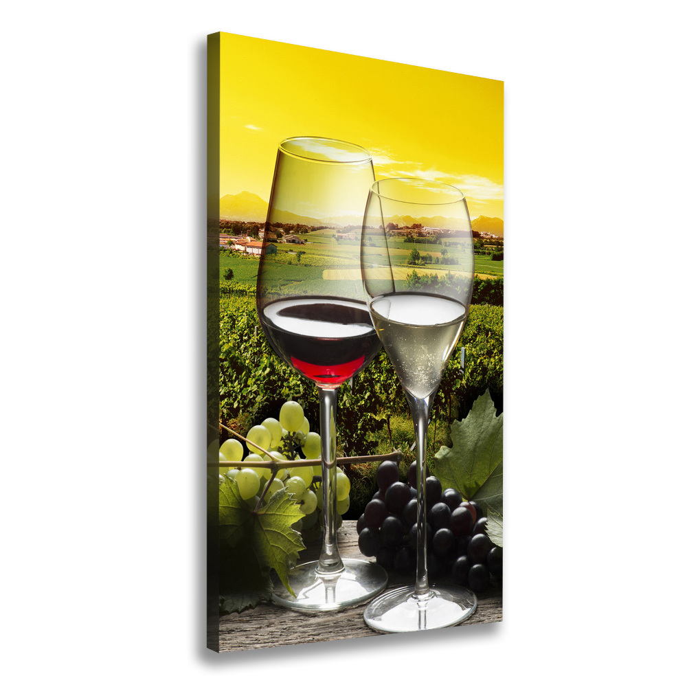 Canvas print Wine and grapes