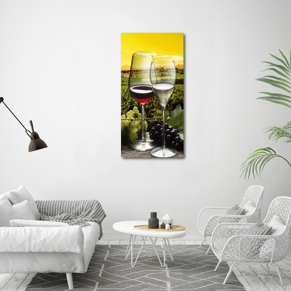 Canvas print Wine and grapes