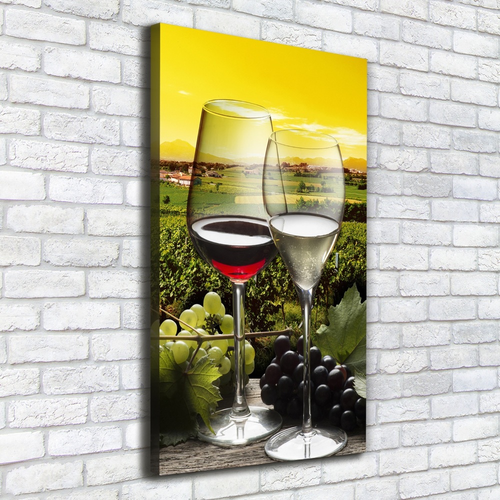 Canvas print Wine and grapes