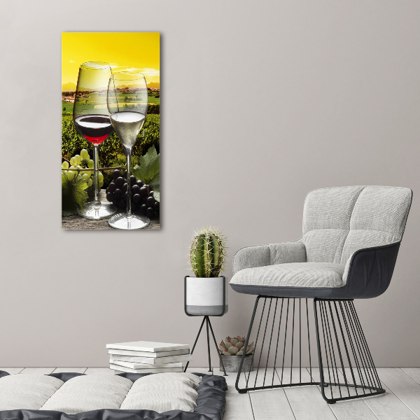 Canvas print Wine and grapes