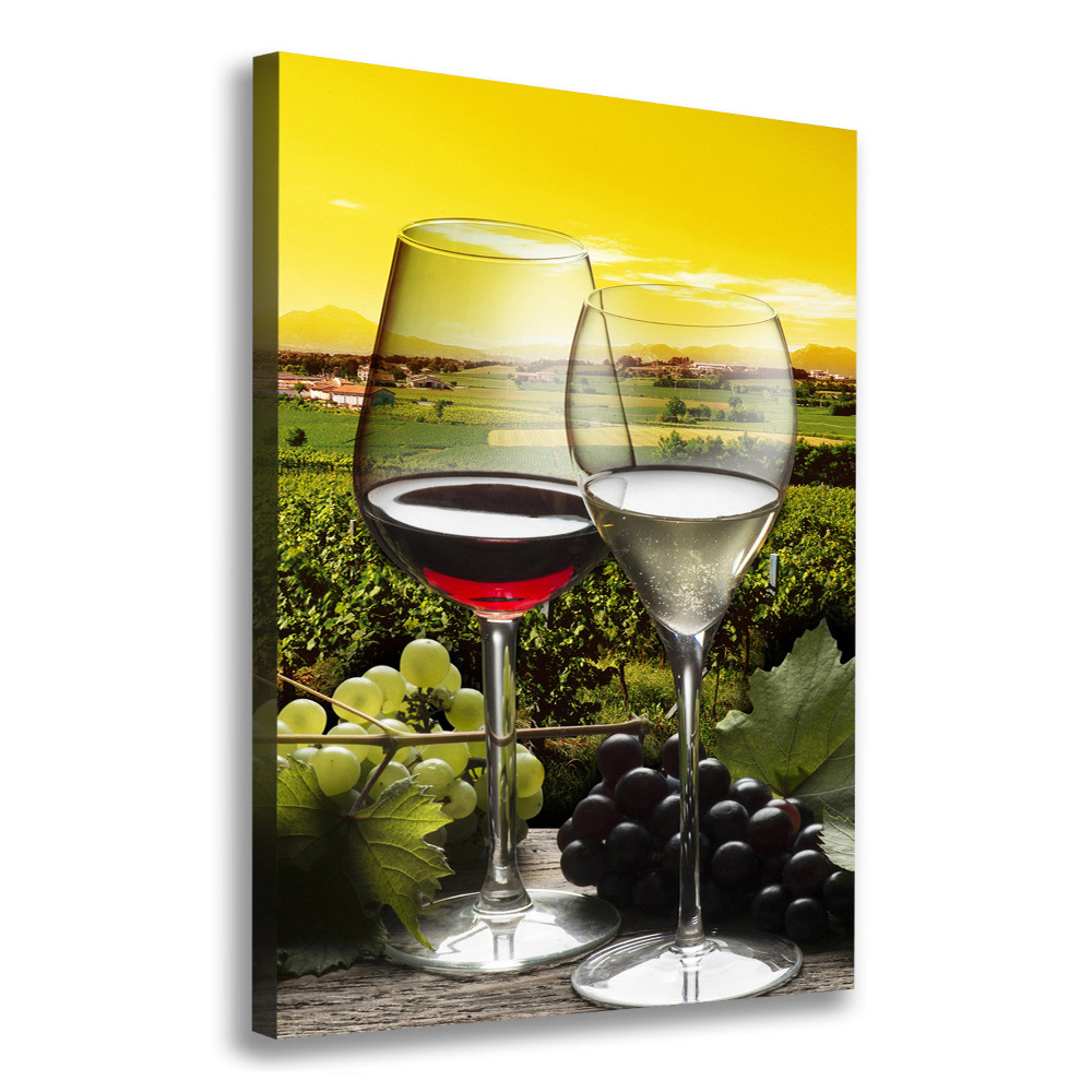 Canvas print Wine and grapes