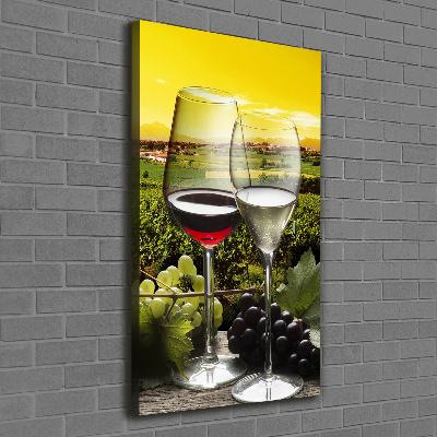 Canvas print Wine and grapes