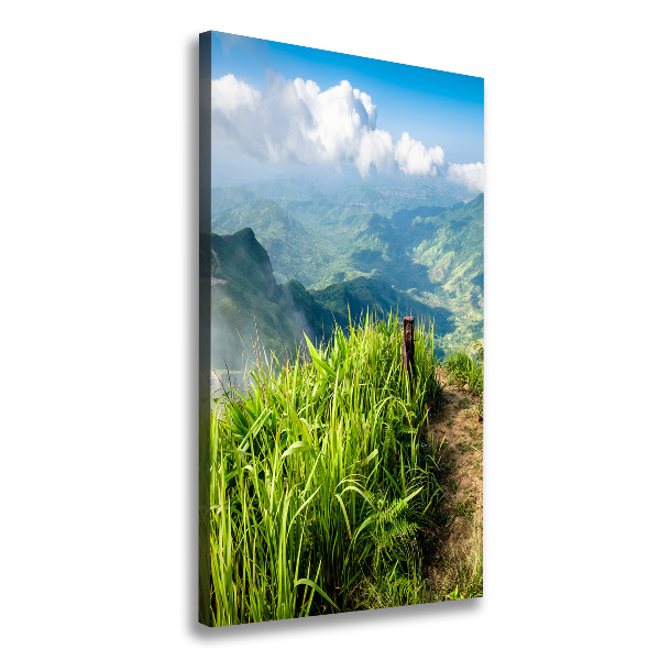 Wall art canvas large Mountain trail