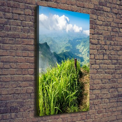 Wall art canvas large Mountain trail