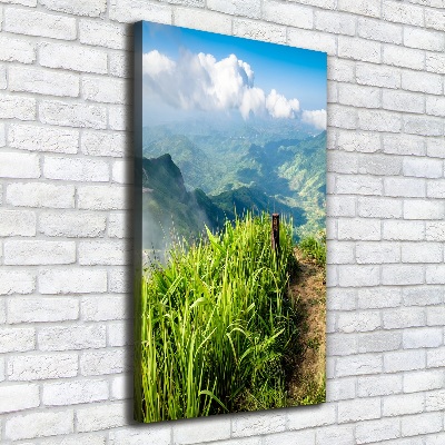 Wall art canvas large Mountain trail