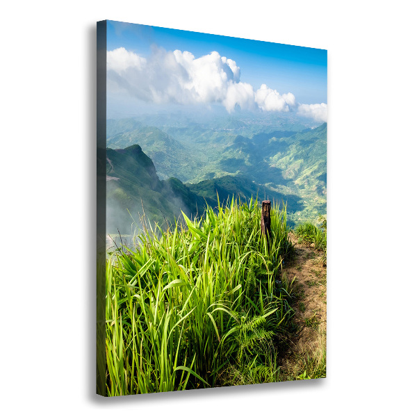 Wall art canvas large Mountain trail