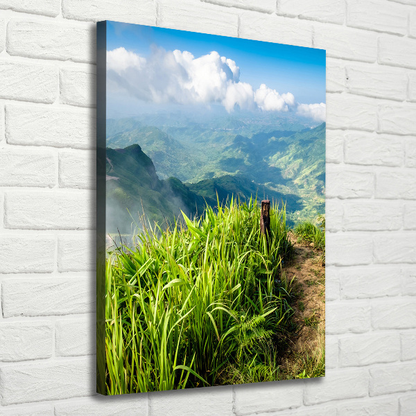 Wall art canvas large Mountain trail