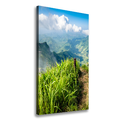 Wall art canvas large Mountain trail