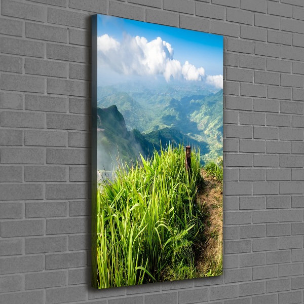 Wall art canvas large Mountain trail