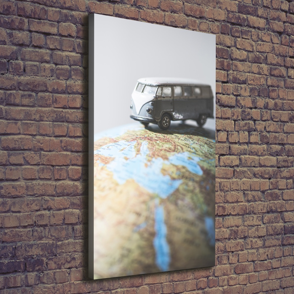 Canvas wall art Van on the globe