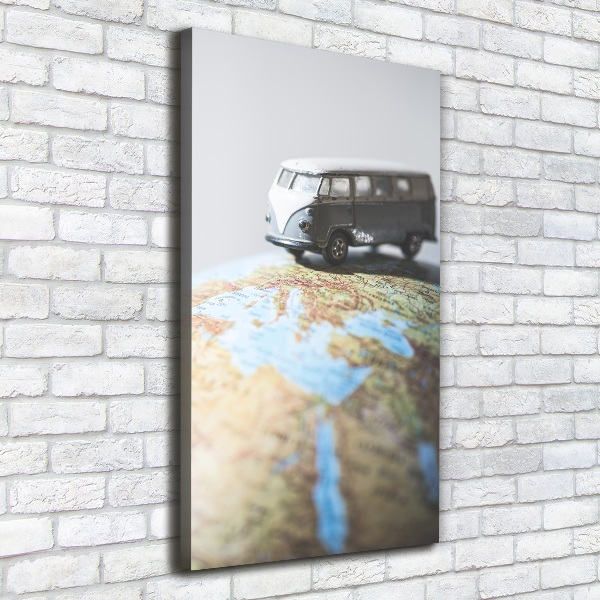 Canvas wall art Van on the globe