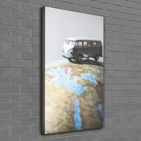 Canvas wall art Van on the globe