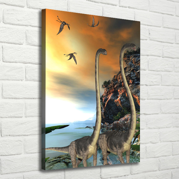 Wall art canvas large Dinosaurs