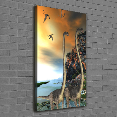 Wall art canvas large Dinosaurs