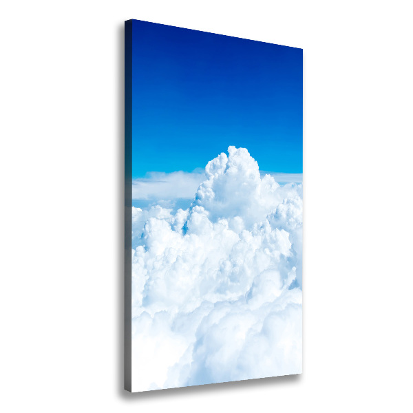 Wall art canvas large Flight over the clouds