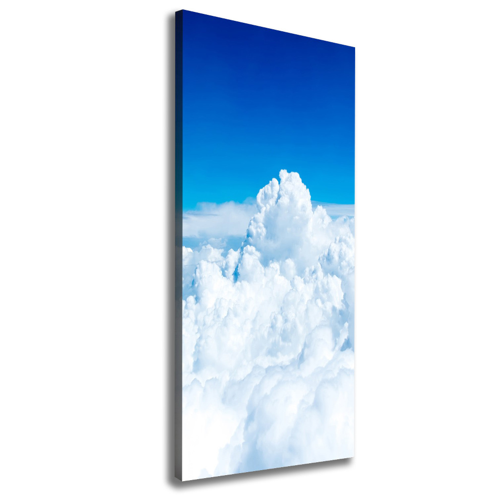 Wall art canvas large Flight over the clouds