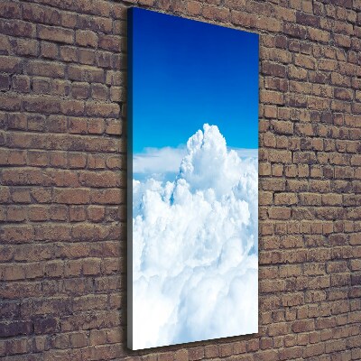 Wall art canvas large Flight over the clouds