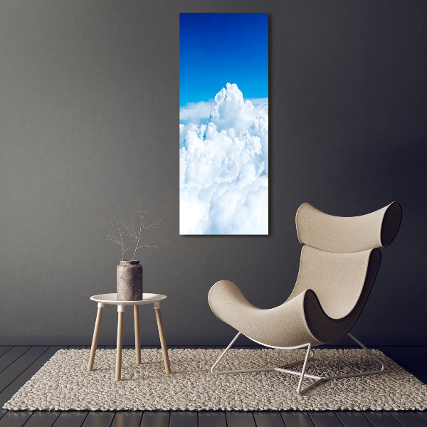 Wall art canvas large Flight over the clouds