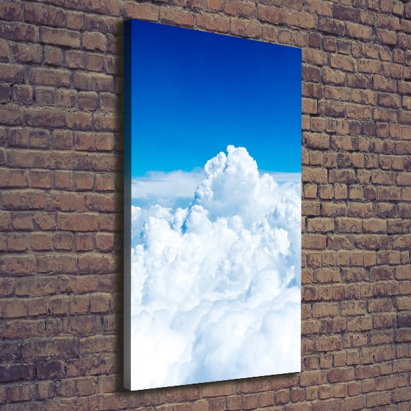 Wall art canvas large Flight over the clouds