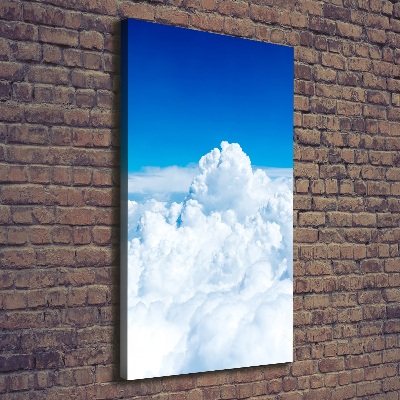 Wall art canvas large Flight over the clouds