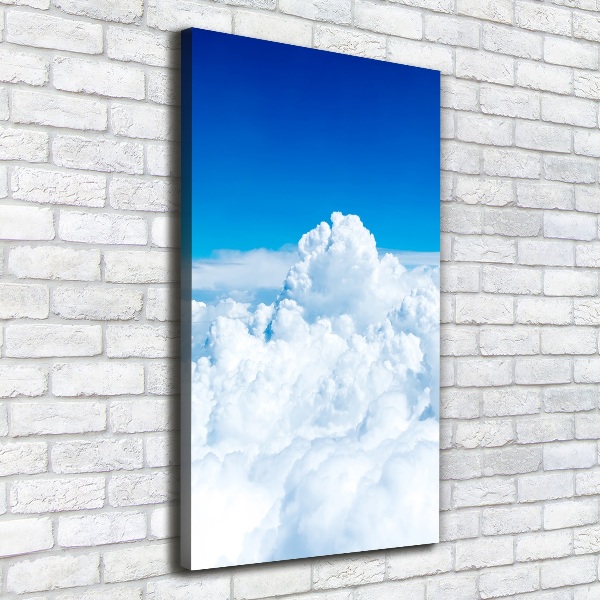 Wall art canvas large Flight over the clouds