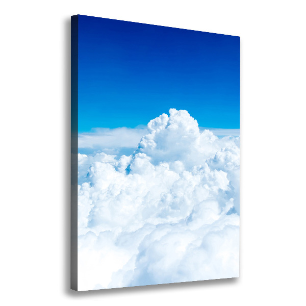 Wall art canvas large Flight over the clouds