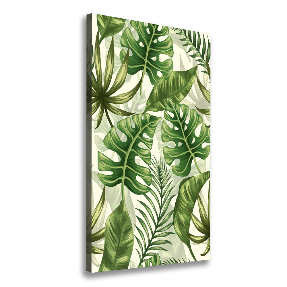 Wall art canvas Tropical leaves