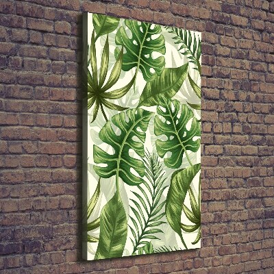 Wall art canvas Tropical leaves