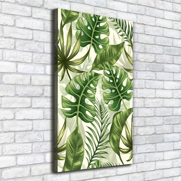 Wall art canvas Tropical leaves