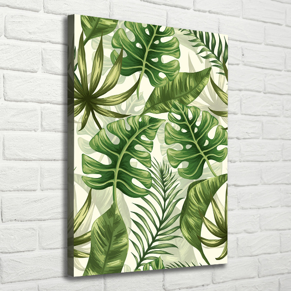 Wall art canvas Tropical leaves