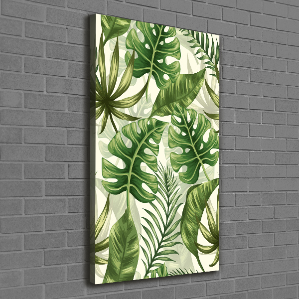 Wall art canvas Tropical leaves