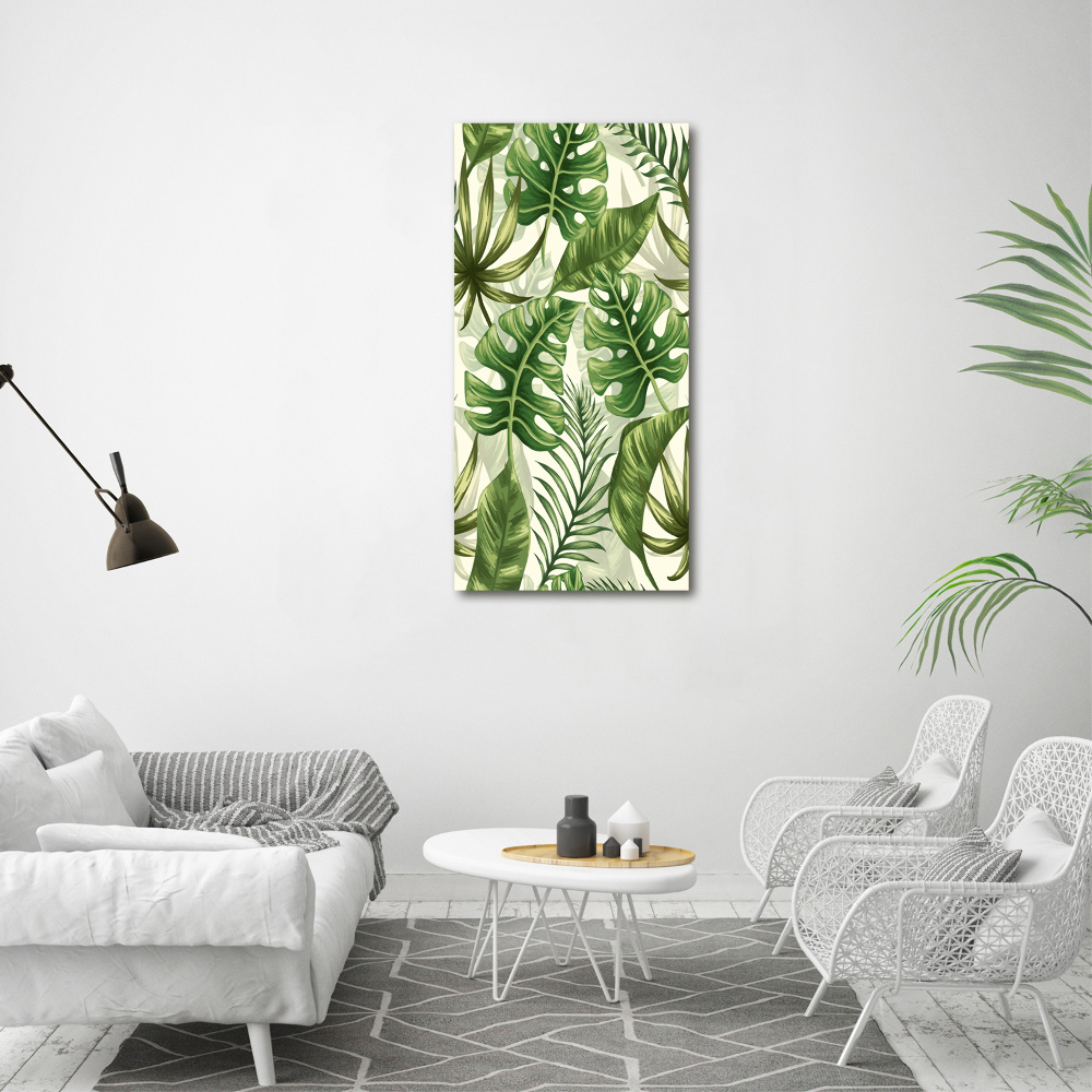 Wall art canvas Tropical leaves