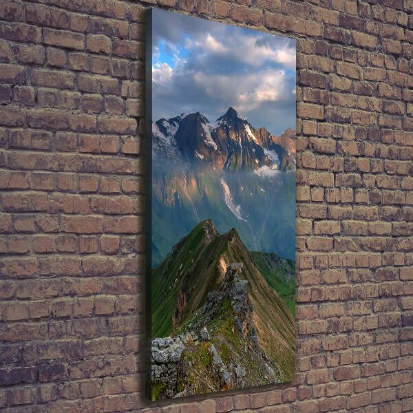 Wall art canvas large Mountain peaks