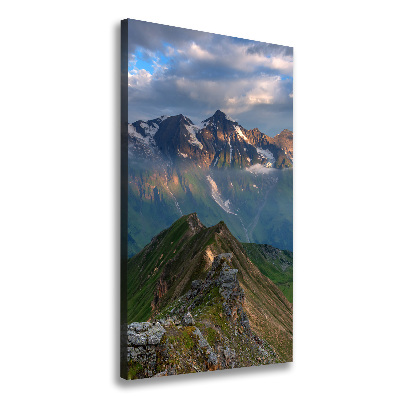 Wall art canvas large Mountain peaks