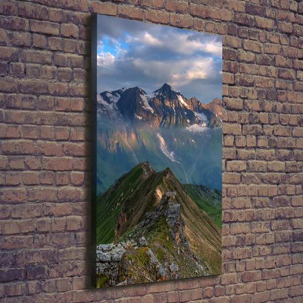 Wall art canvas large Mountain peaks