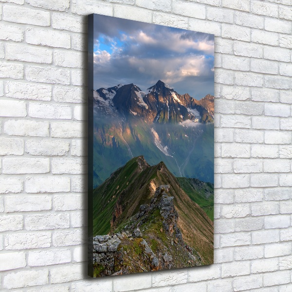 Wall art canvas large Mountain peaks