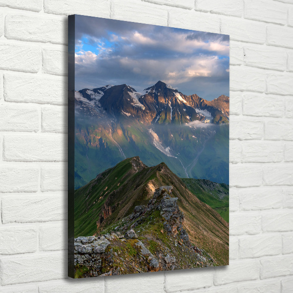 Wall art canvas large Mountain peaks