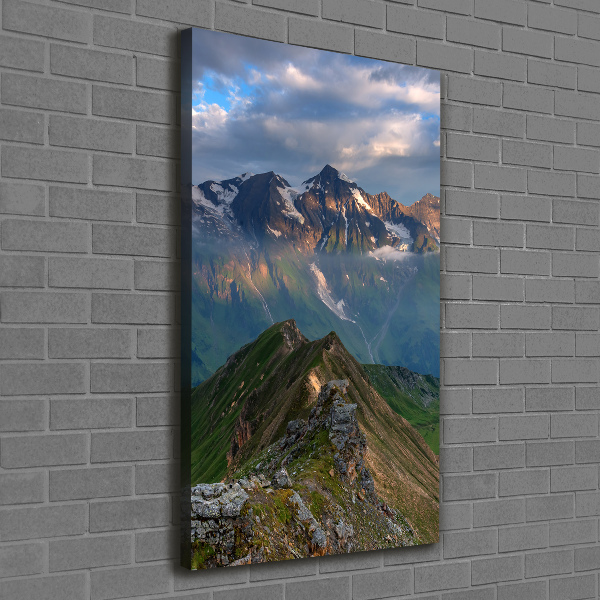 Wall art canvas large Mountain peaks