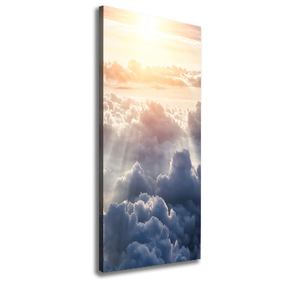 Picture canvas print Flight over the clouds