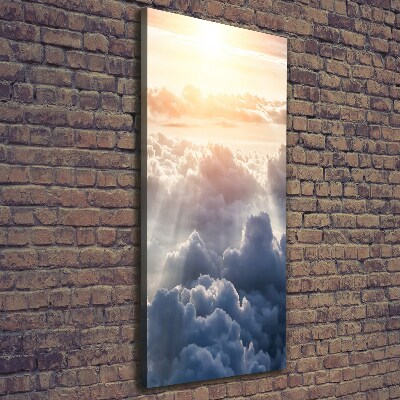 Picture canvas print Flight over the clouds