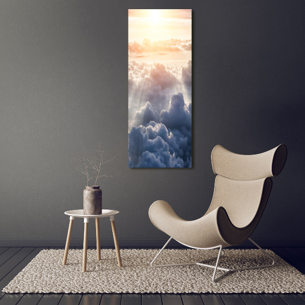 Picture canvas print Flight over the clouds