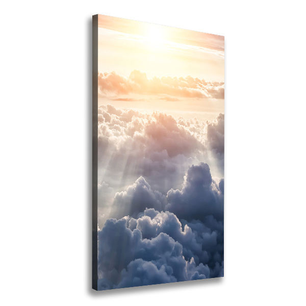 Picture canvas print Flight over the clouds