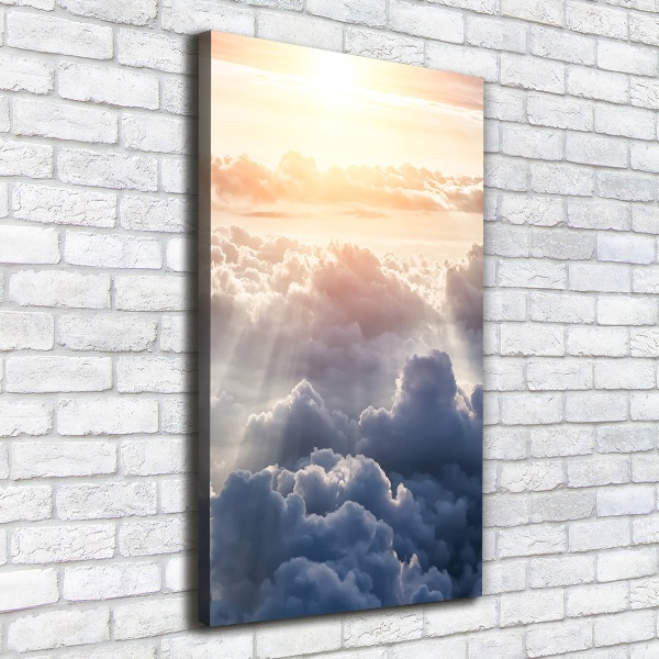 Picture canvas print Flight over the clouds