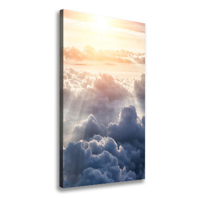 Picture canvas print Flight over the clouds